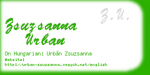 zsuzsanna urban business card