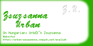 zsuzsanna urban business card